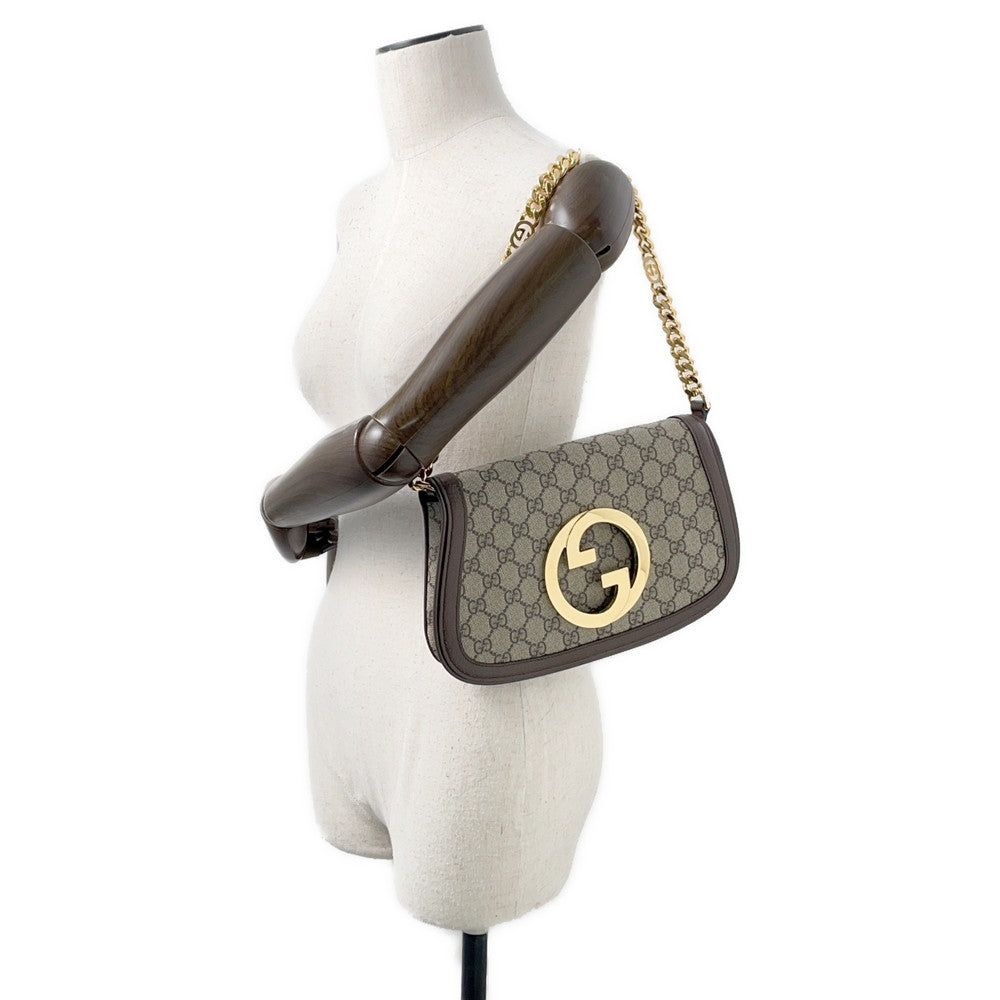 GUCCI Blondie GG Supreme Shoulder Bag Beige/Brown699268 GG SupremeCanvas