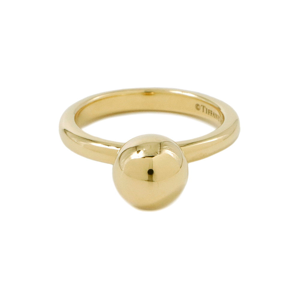 TIFFANY&Co. Hardware ball ring Size #6 18K Yellow Gold