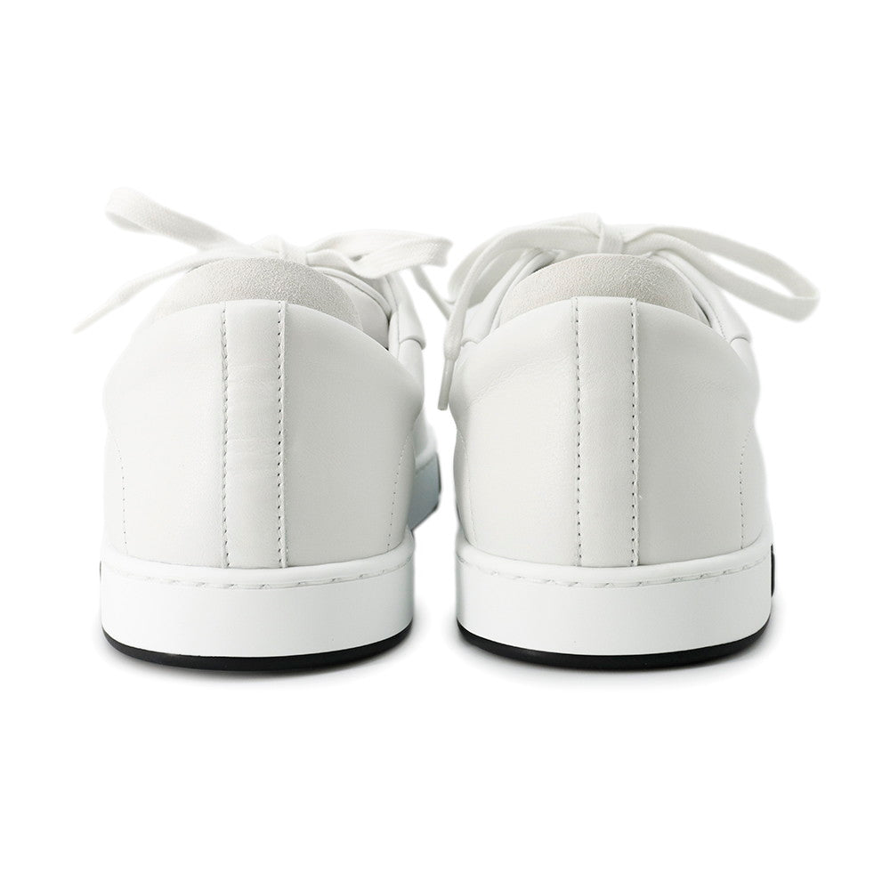 HERMES Sneakers 《Kid》 White Leather Velour Size 43.5