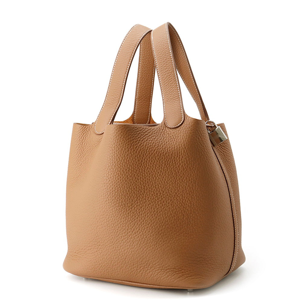 HERMES Picotin Lock Gold Taurillon Clemence Size MM