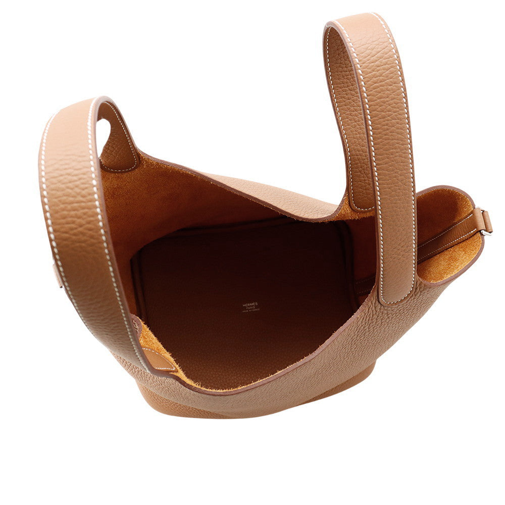 HERMES Picotin Lock Gold Taurillon Clemence Size MM