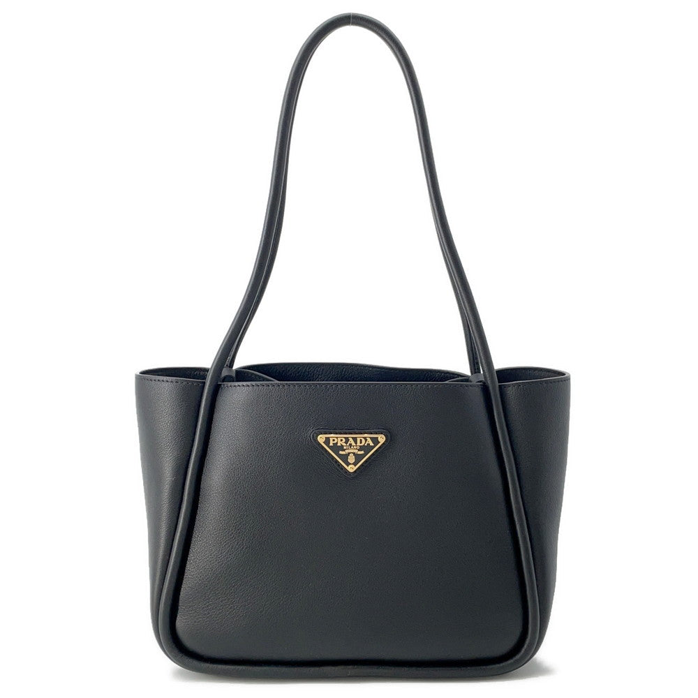 PRADA Mini Shopping Tote Bag Black1BG539 Soft Grain Leather