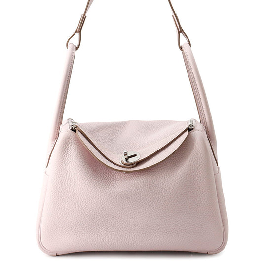 HERMES Lindy Verso mauve pail / machete Taurillon Clemence Size 26