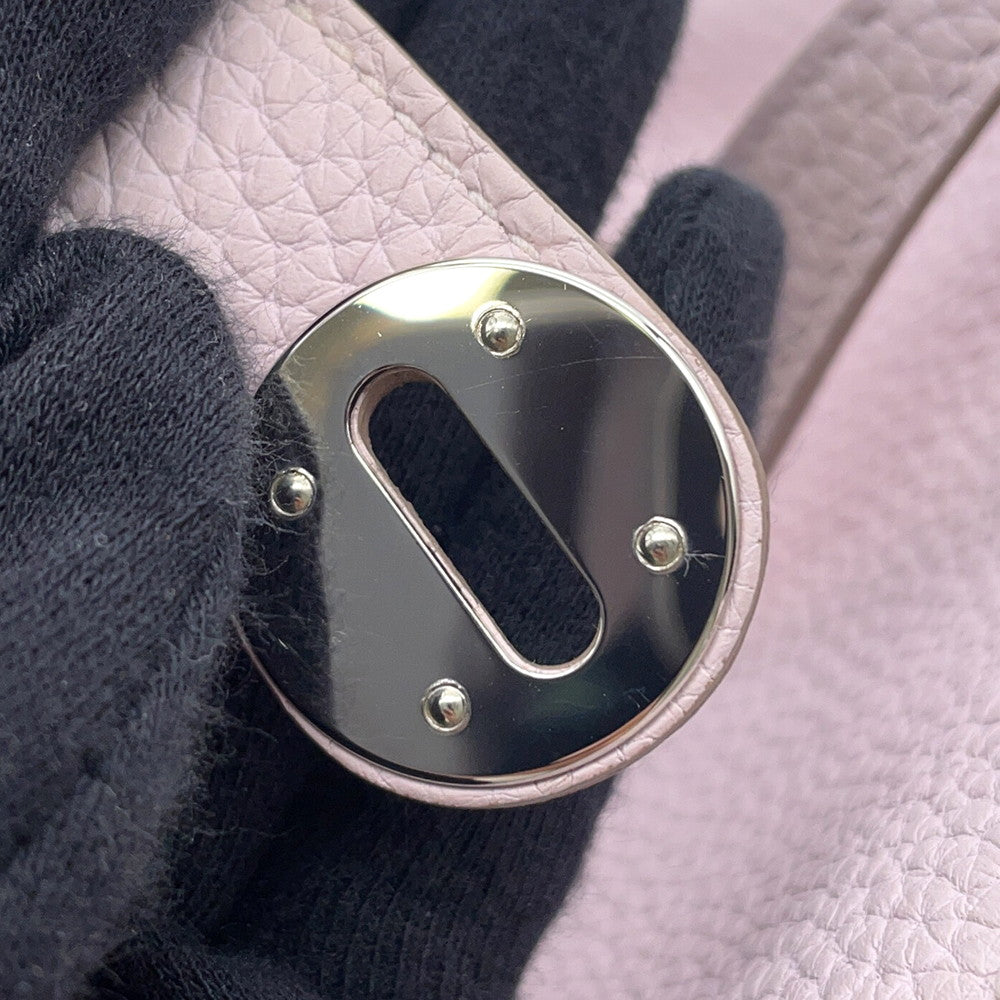 HERMES Lindy Verso mauve pail / machete Taurillon Clemence Size 26