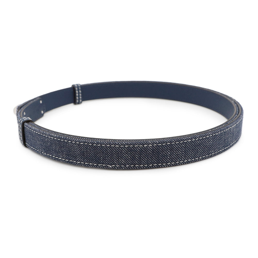 HERMES Kelly Jean Belt Blue Indigo/White/Blue Navy Epsom Denim
