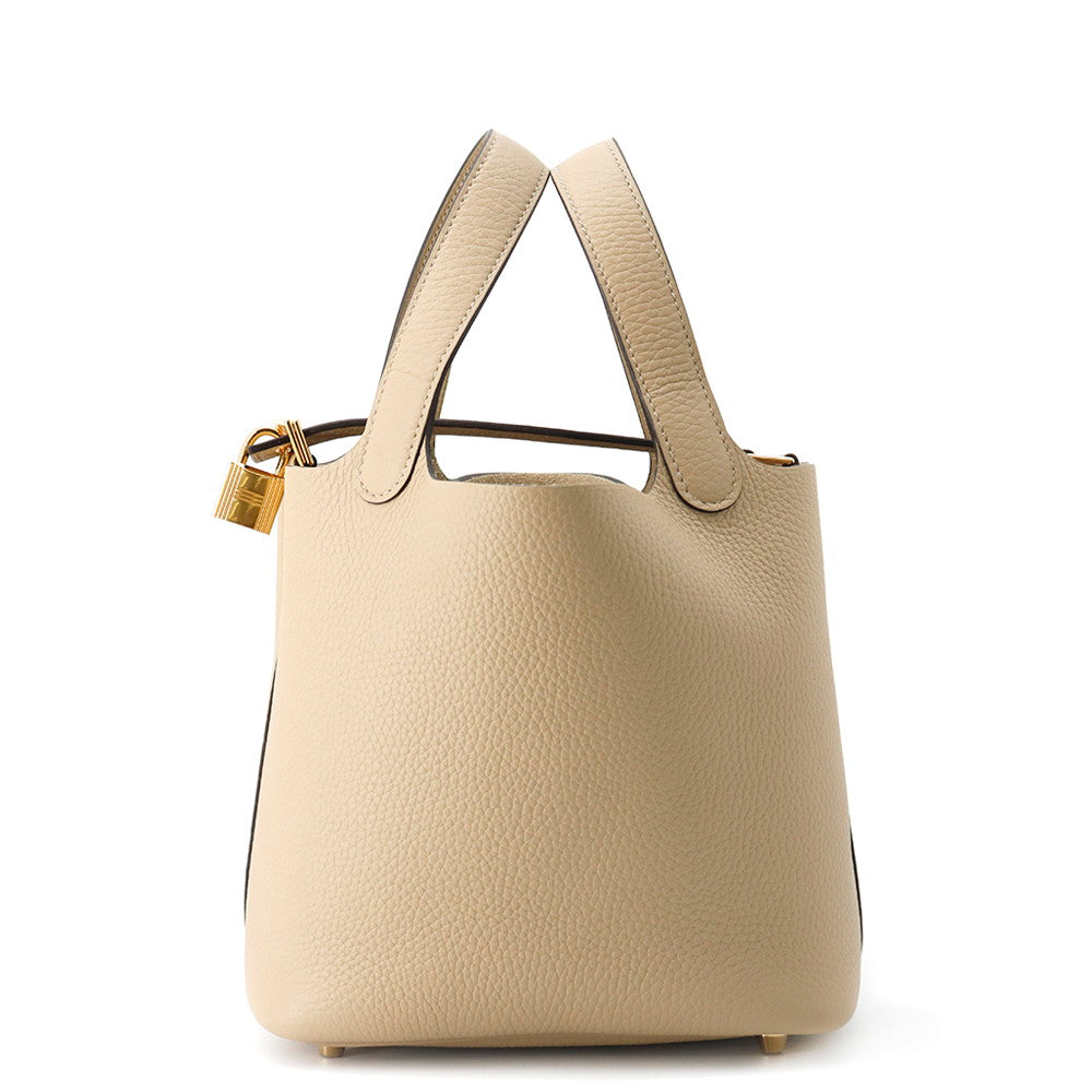HERMES Picotin Lock Trench Taurillon Clemence Size PM