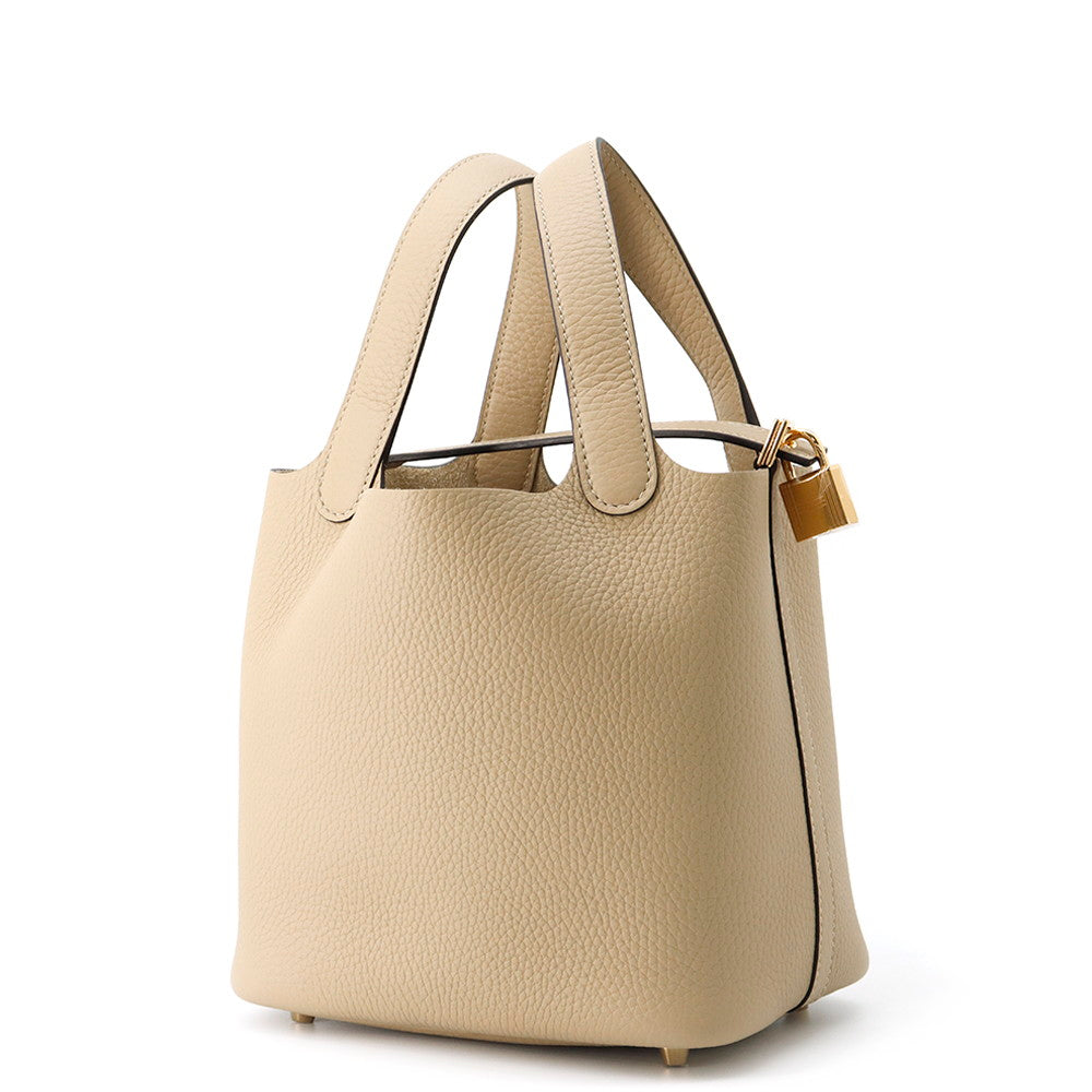 HERMES Picotin Lock Trench Taurillon Clemence Size PM