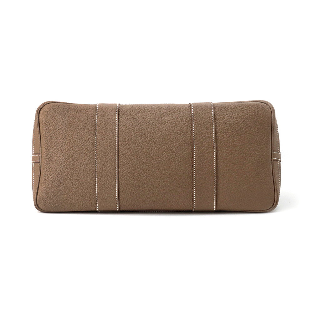 HERMES Garden Party Steeple Etoupe/Cadry Beige Country Leather Size PM