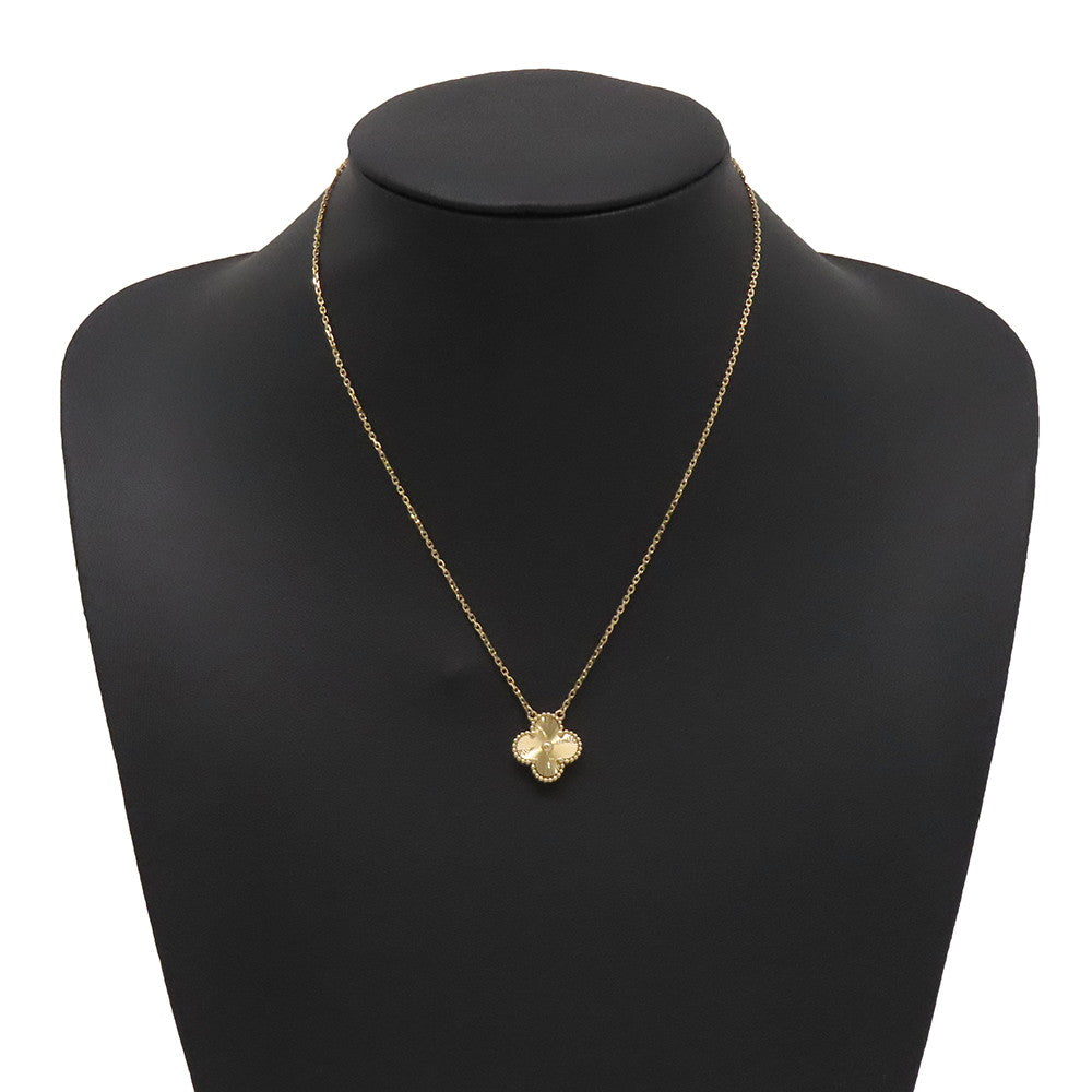 Van Cleef & Arpels Vintage Alhambra Guilloche NecklaceVCARP4KL00 18K Yellow Gold