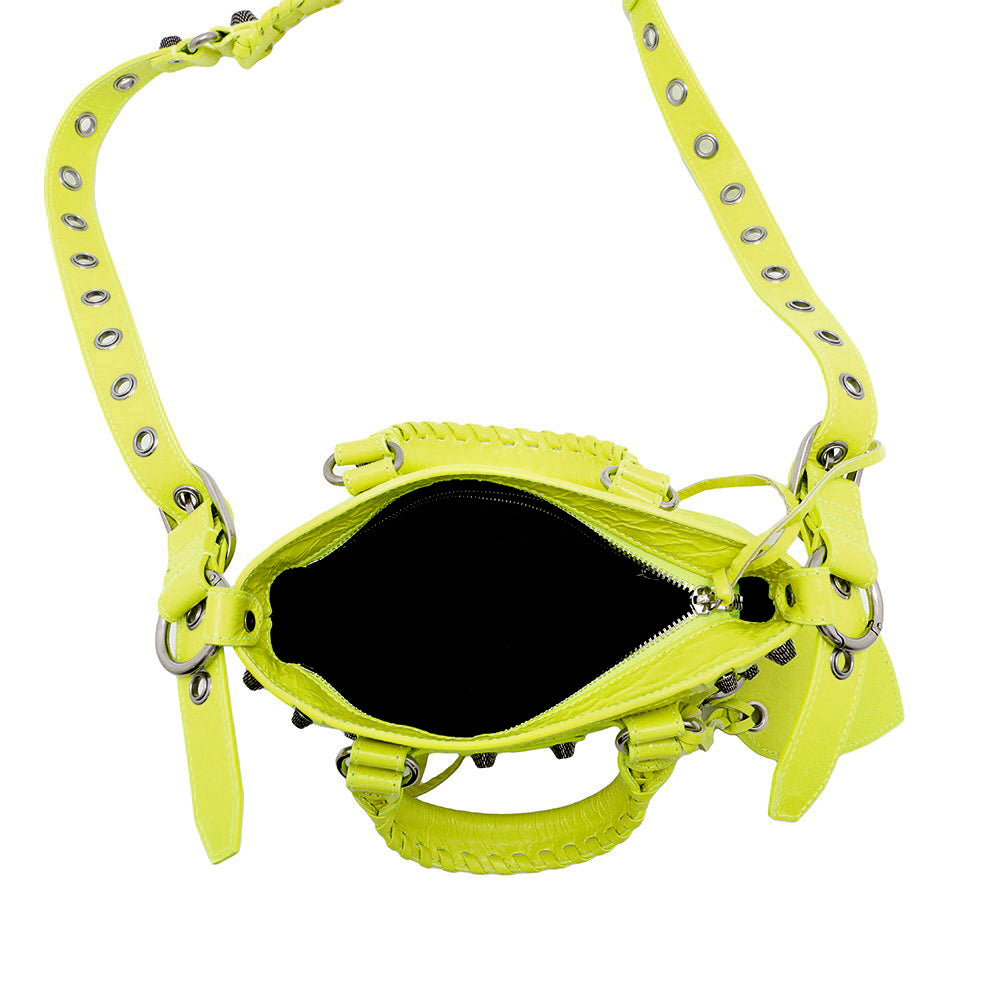 BALENCIAGA neo cagoule Neon Yellow751523 Arena Lambskin Size S