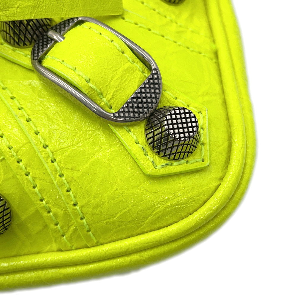 BALENCIAGA neo cagoule Neon Yellow751523 Arena Lambskin Size S