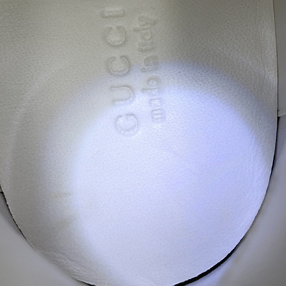 GUCCI Reweb Sneakers White/Pink785728 Leather Size 39.5