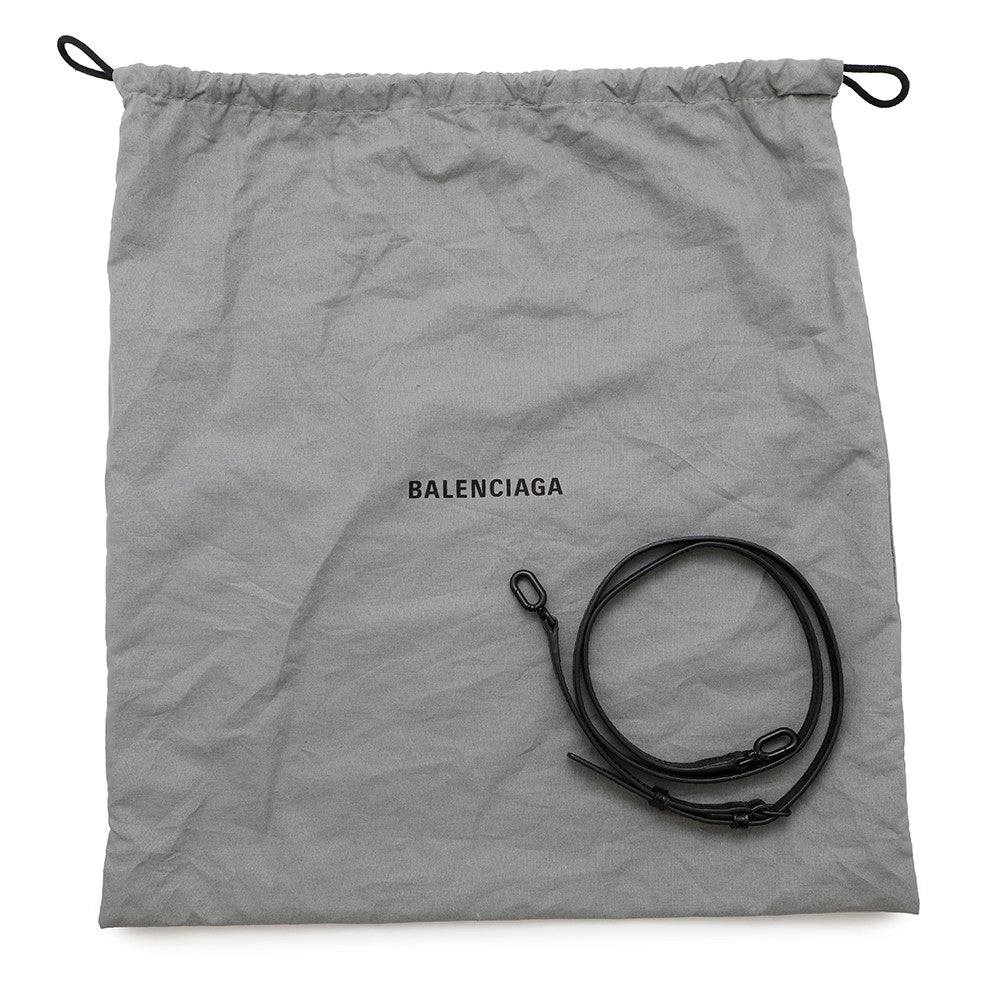 BALENCIAGA Hour glass Black619668 Embossed Leather Size Medium