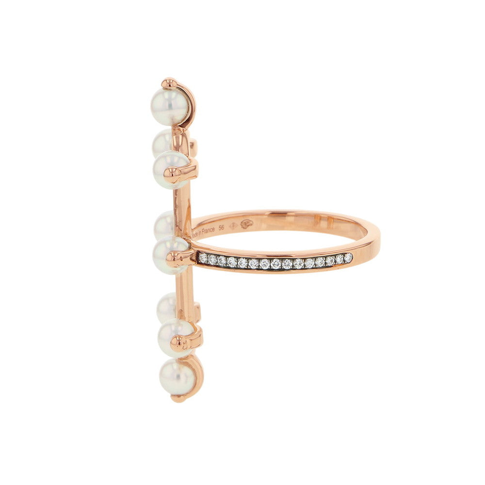 HERMES HERMES Shandra Ring Size 56/#16 MM 18K Pink Gold