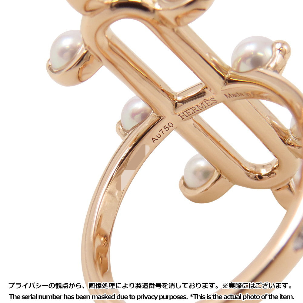 HERMES HERMES Shandra Ring Size 56/#16 MM 18K Pink Gold