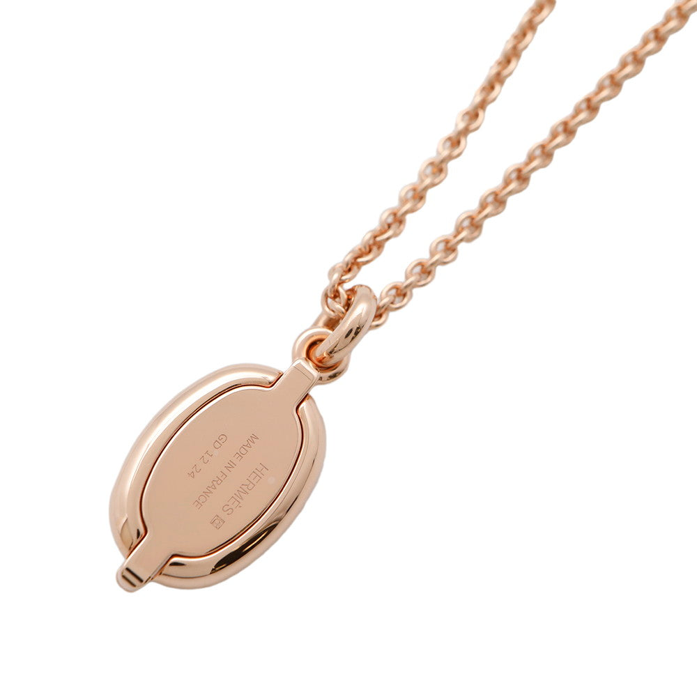 HERMES Mini Maillon Necklace Size PM claim Lacquer Metal