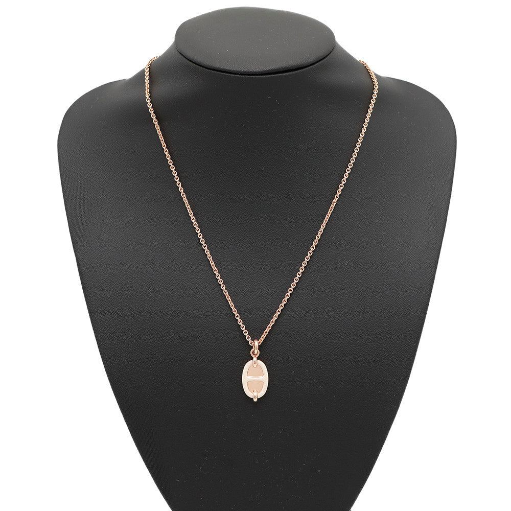 HERMES Mini Maillon Necklace Size PM claim Lacquer Metal