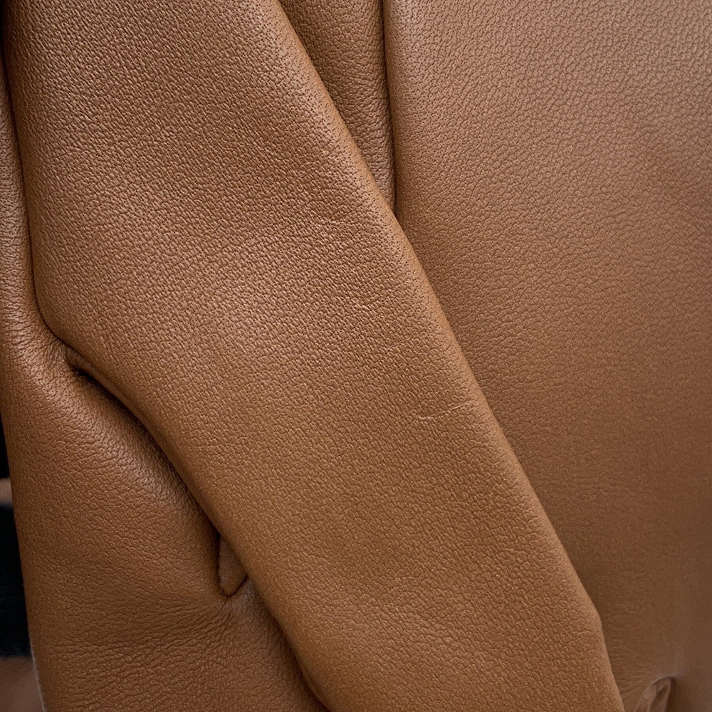 HERMES Dream Love Gloves Size 7 Cognac Lambskin