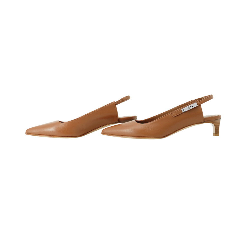 HERMES Pumps 《Lava―》 40 Gold Leather Size 37 2/1