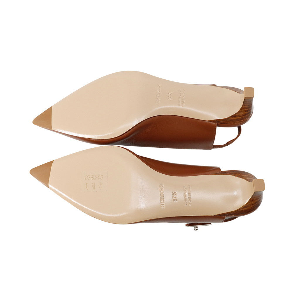 HERMES Pumps 《Lava―》 40 Gold Leather Size 37 2/1