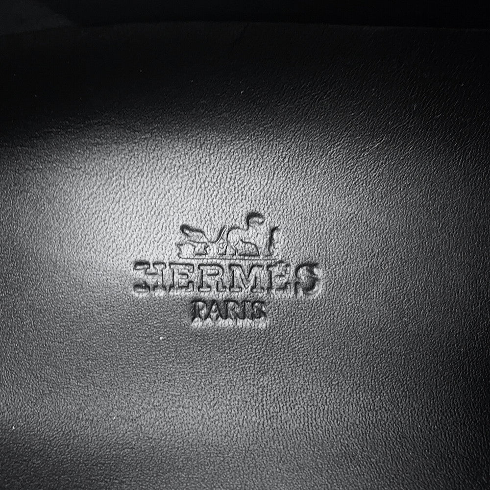 HERMES get Black Calf Leather Epsom Size 41.5