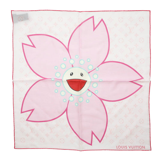 LOUIS VUITTON LVxTM Cherry Blossom Carre Size 55 PinkM96088 Silk55% Cotton45%