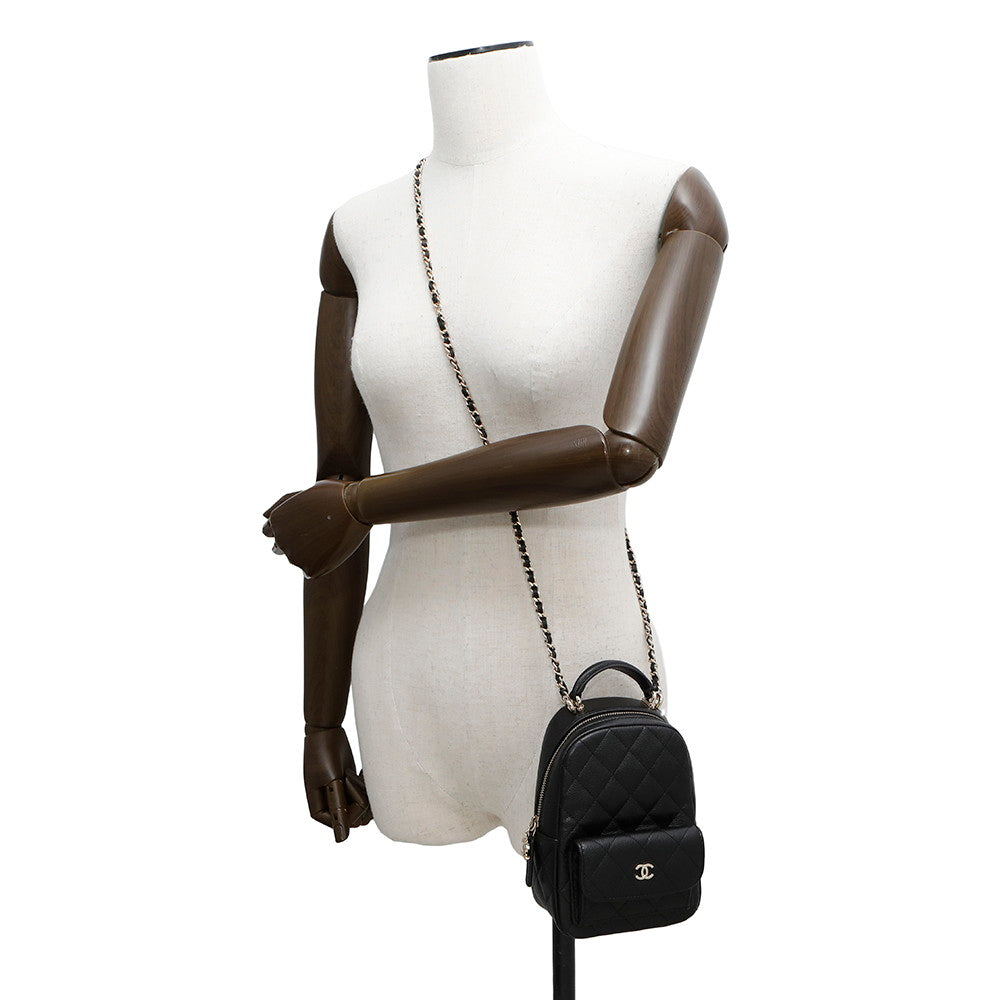 CHANEL Matelasse  Backpack BlackAP3753 Caviar Leather Size Mini