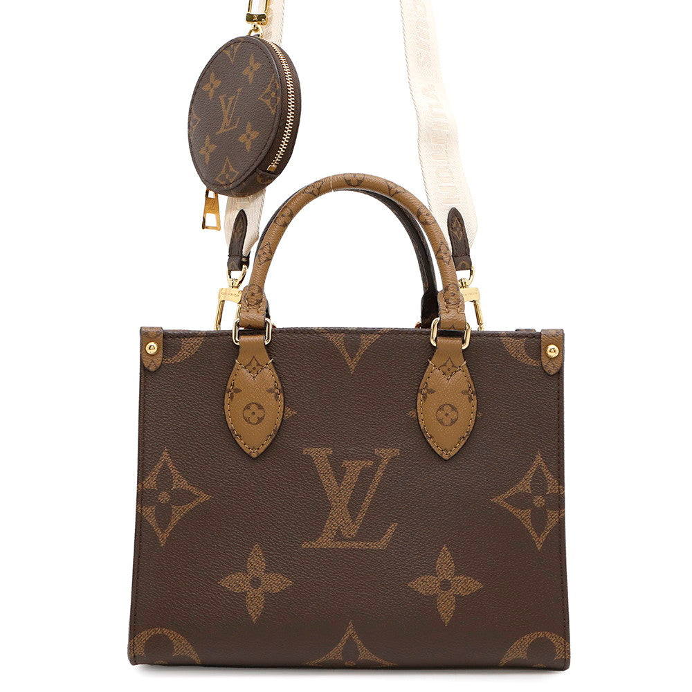 LOUIS VUITTON Onthego RedM46373 Monogram Monogram Reverse Canvas Monogram Giant Size PM