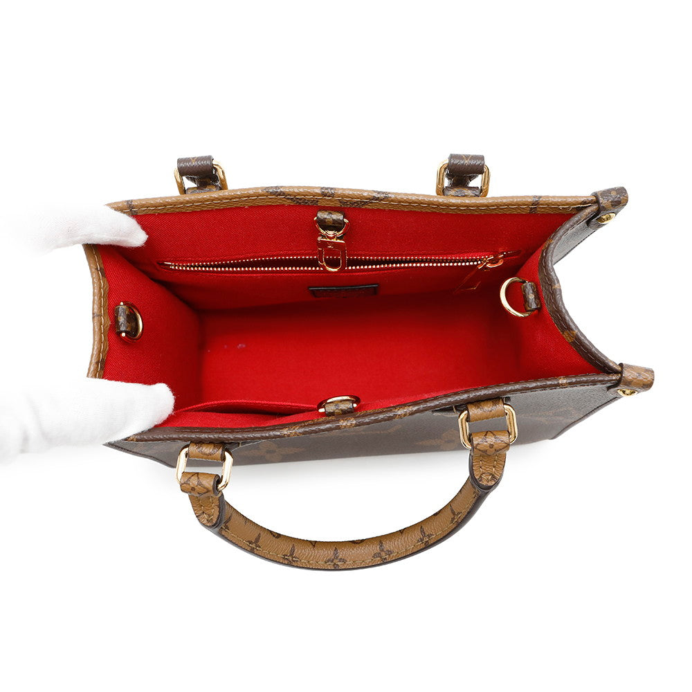 LOUIS VUITTON Onthego RedM46373 Monogram Monogram Reverse Canvas Monogram Giant Size PM