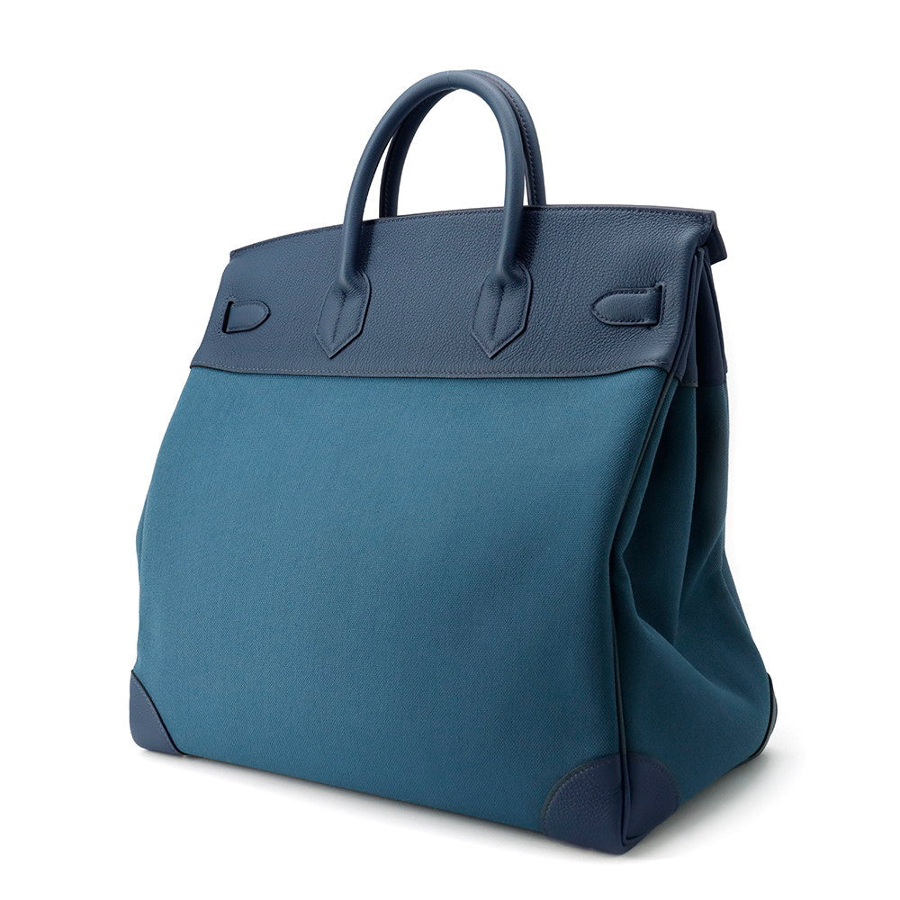 HERMES HAUT A COURROIES VertBosphore/Blue Toilet Military Evercolor Size 40