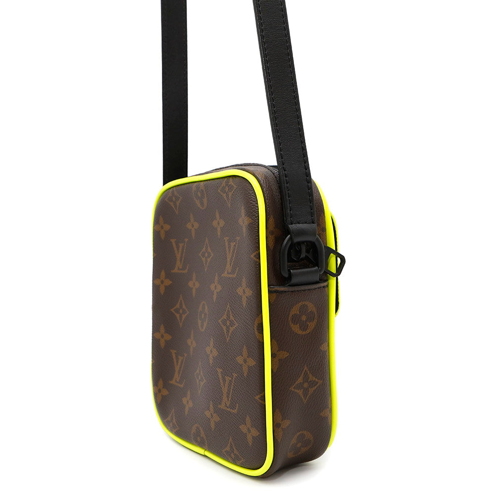 LOUIS VUITTON Christopher wearable wallet Noir/Neon YellowM80793 Monogram Macassar Canvas