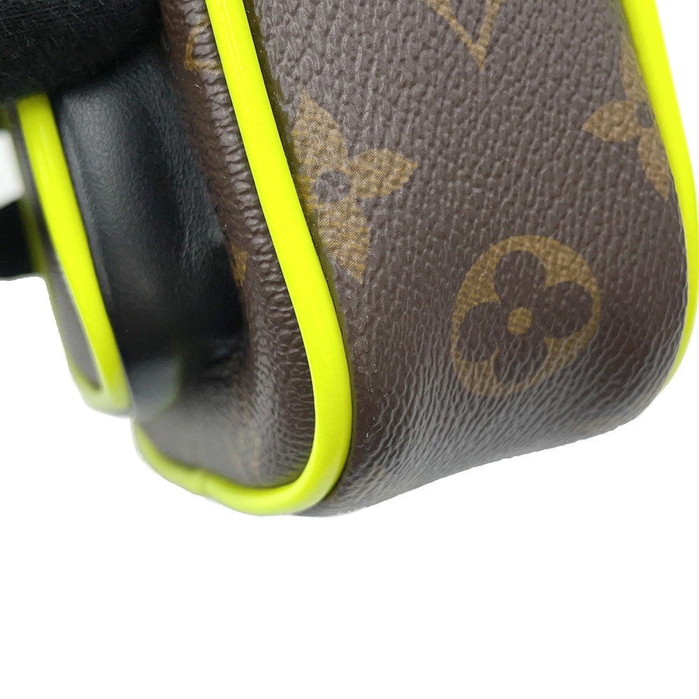 LOUIS VUITTON Christopher wearable wallet Noir/Neon YellowM80793 Monogram Macassar Canvas