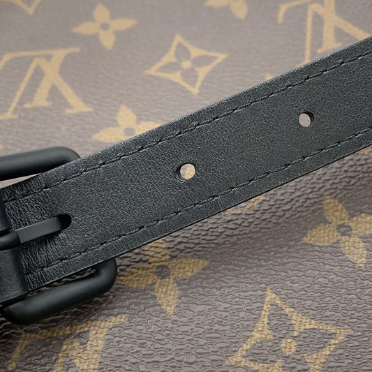 LOUIS VUITTON Christopher wearable wallet Noir/Neon YellowM80793 Monogram Macassar Canvas