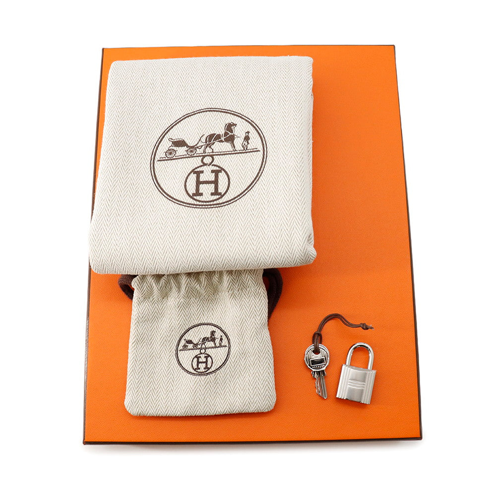 HERMES Picotin Lock Casaque2 Beige Marfa/New White/Macassar Taurillon Clemence Swift Leather Size PM