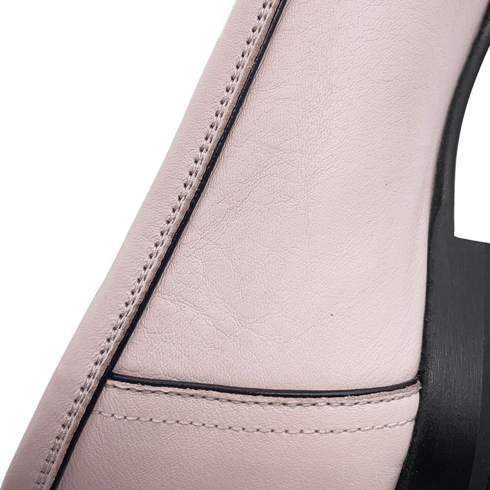 HERMES Mocassins Paris Pink Leather Size 35 1/2