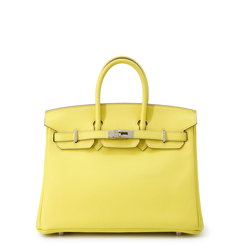 HERMES Birkin Verso Lime/Blue Blue Taurillon Novillo Size 25