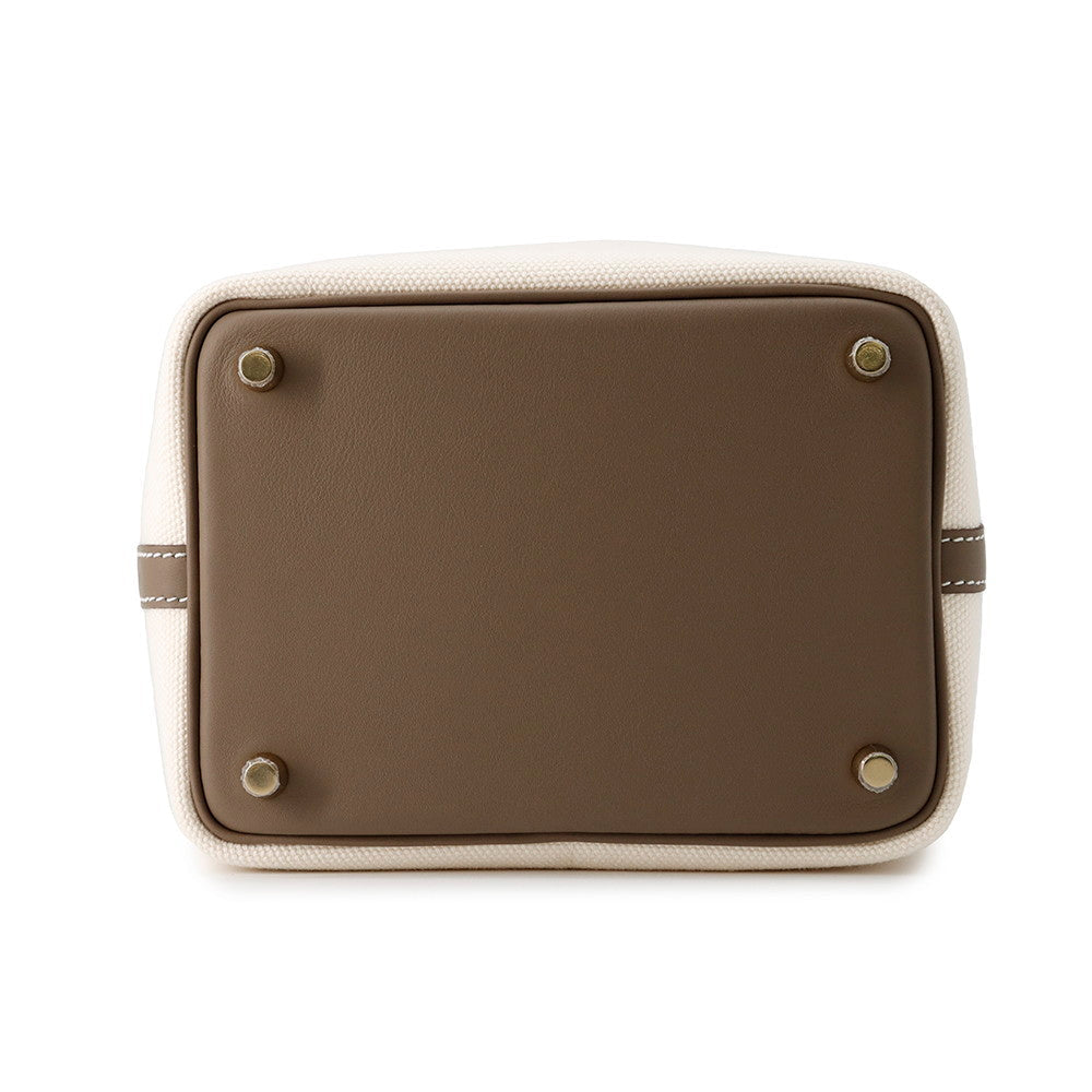 HERMES Picotin Lock Cargo Ecru/Etoupe Towar Goeran Swift Leather Size PM