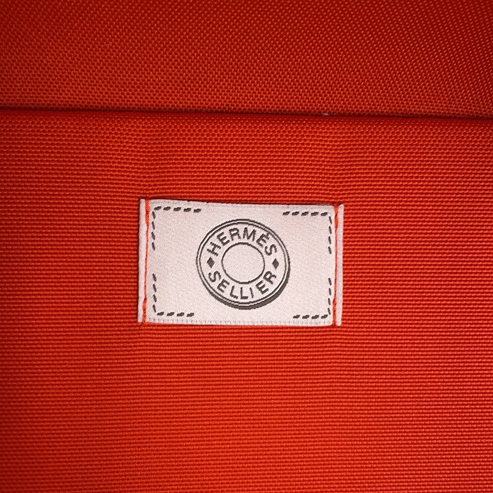 HERMES Dog Carrier Bag Feu Toile H