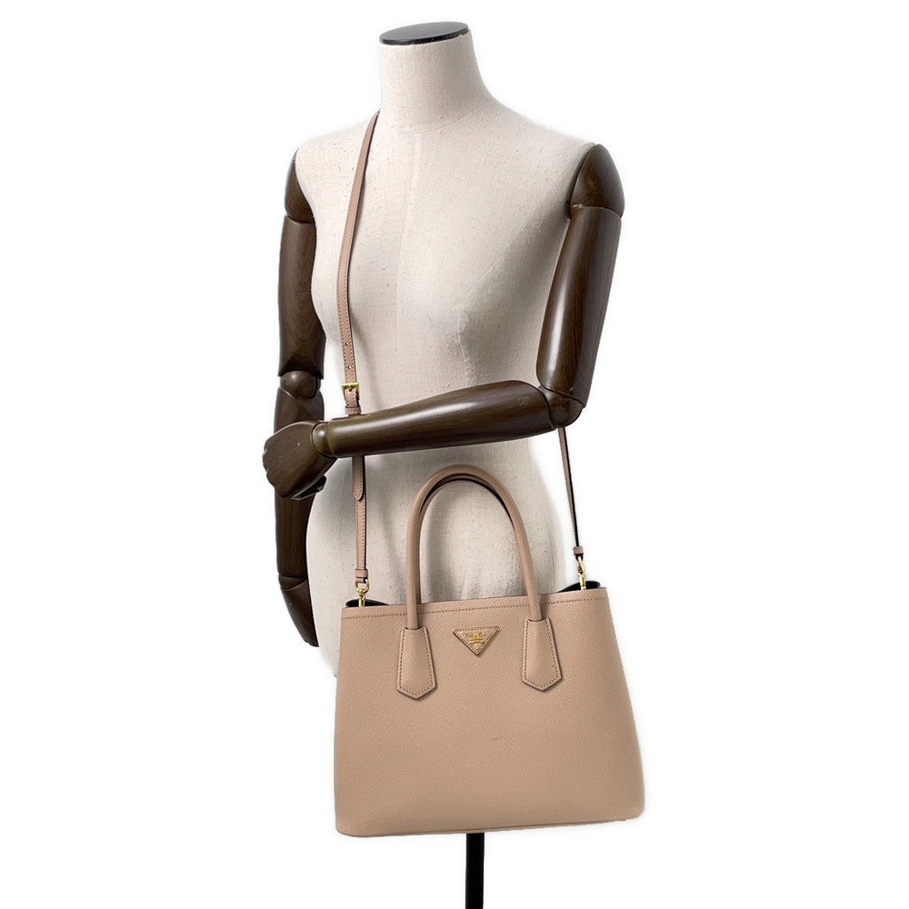 PRADA Doble Small Bag Beige1BG887 Leather