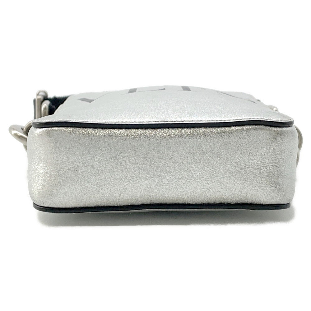 Valentino Garavani VLTN Shoulder Bag Silver Leather