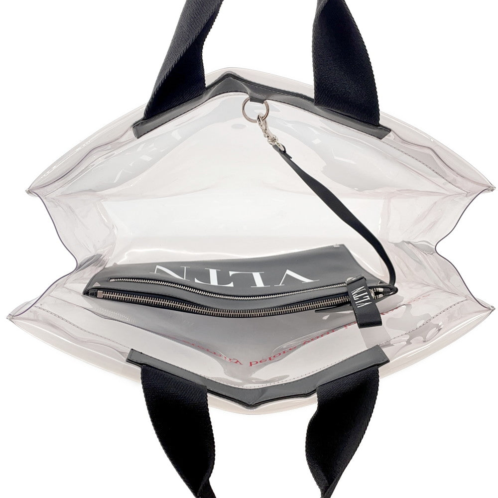Valentino Garavani Plastics tote Transparent/Black Plastics Leather