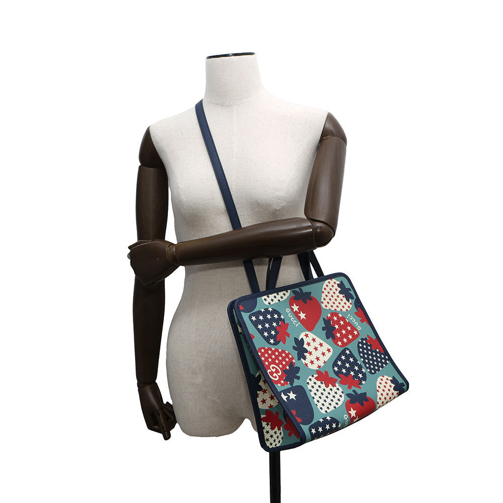 GUCCI Children's Yuko Higuchi 2WAY Tote Blue630542 PVC Leather