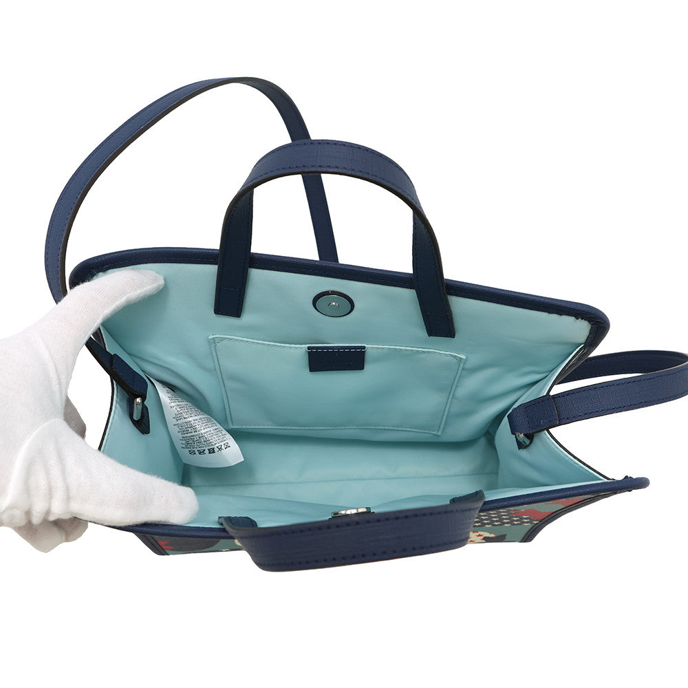 GUCCI Children's Yuko Higuchi 2WAY Tote Blue630542 PVC Leather