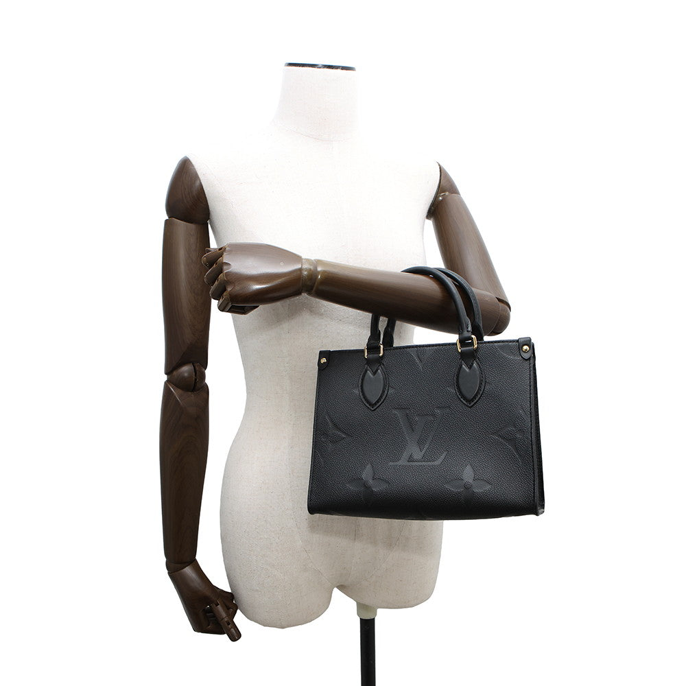LOUIS VUITTON Onthego NoirM45653 Monogram Empreinte Leather Size PM