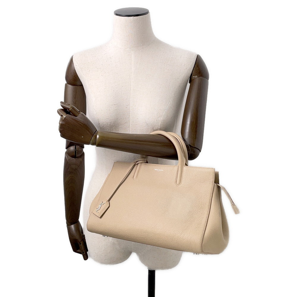 SAINT LAURENT PARIS Gaba Rive Gorge Beige400413 Leather