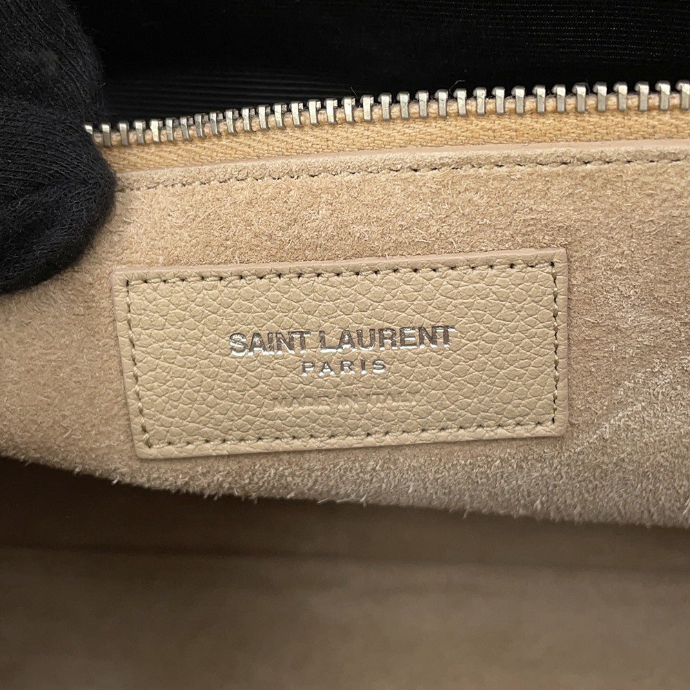 SAINT LAURENT PARIS Gaba Rive Gorge Beige400413 Leather