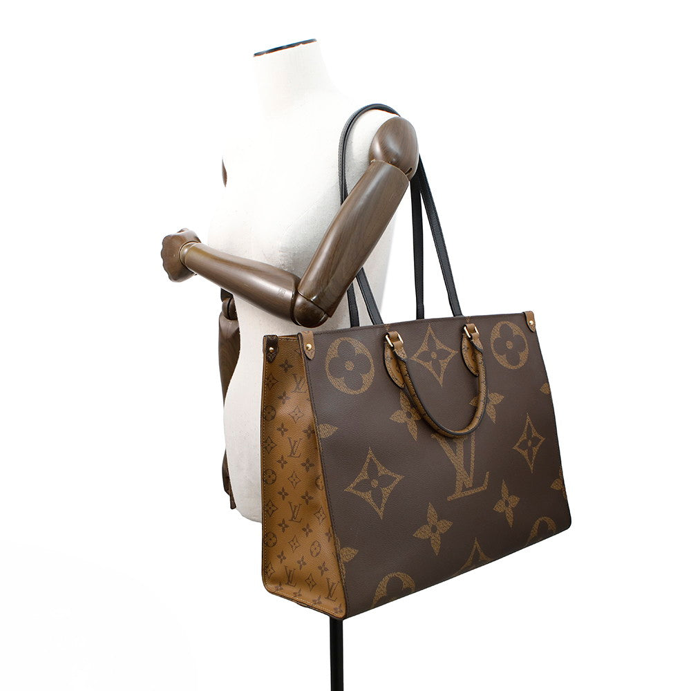 LOUIS VUITTON Onthego RedM45320 Monogram Monogram Reverse Canvas Monogram Giant Size GM