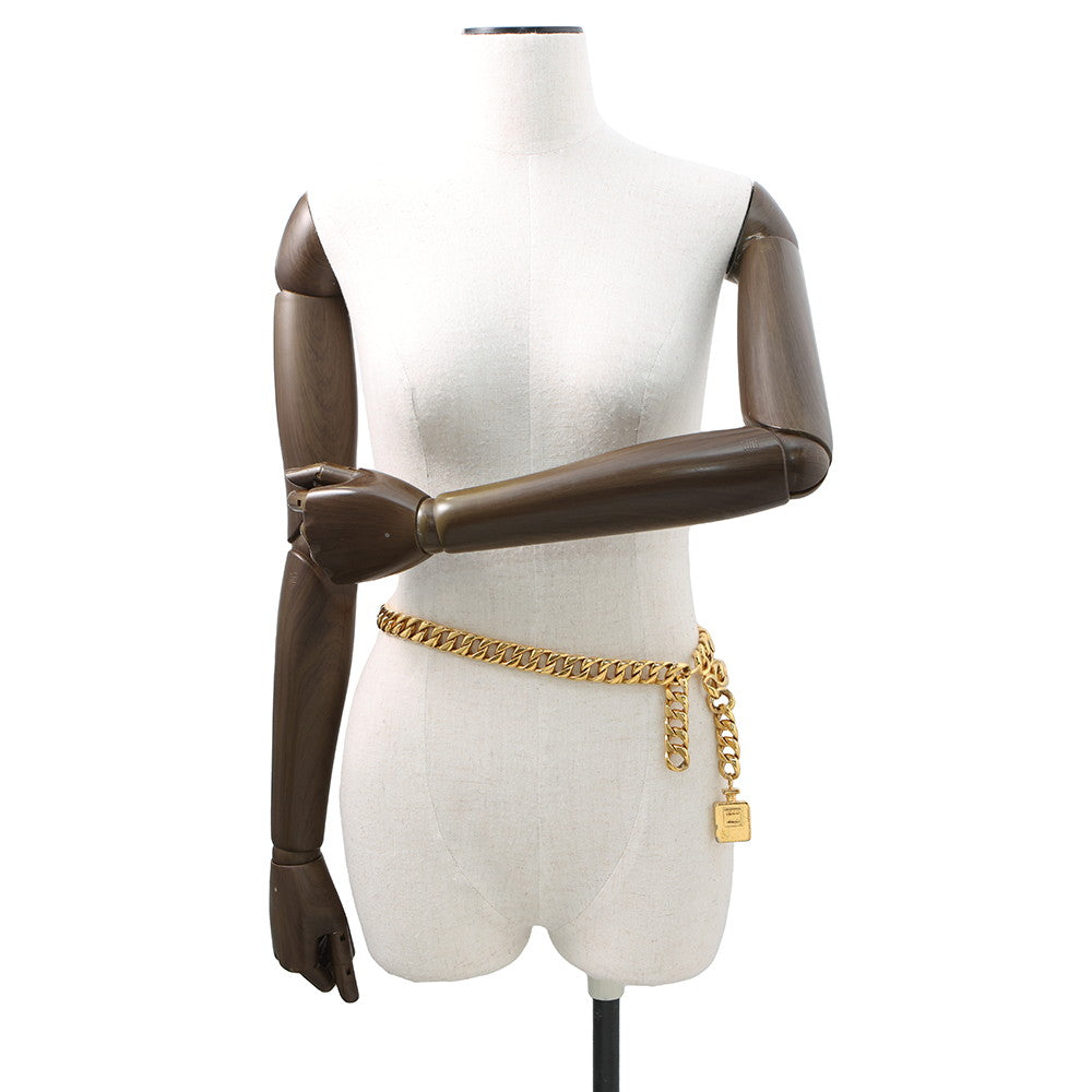 CHANEL Perfume Motif ChainBelt Gold Metal