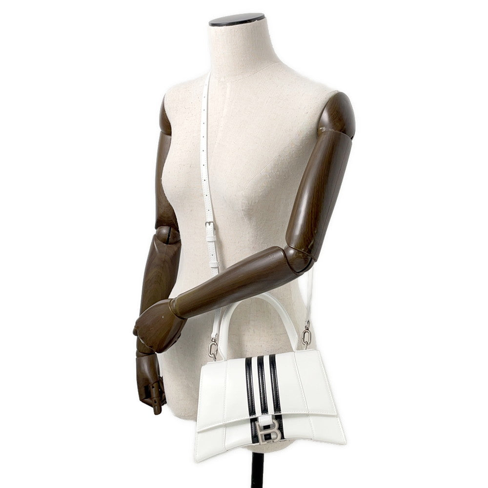 BALENCIAGA Adidas collaboration Hourglass White593546 Leather Size S