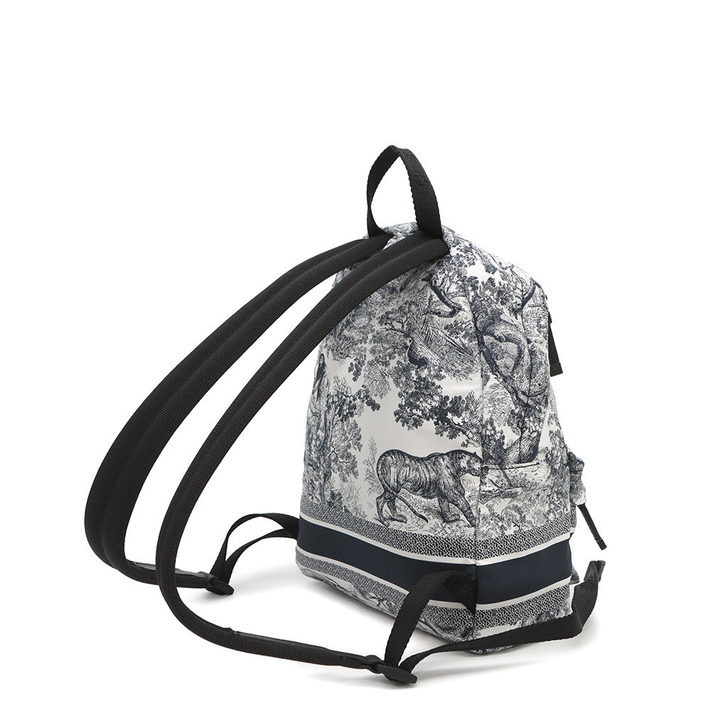 Dior DiorTravel Small Backpack White/Navy Nylon